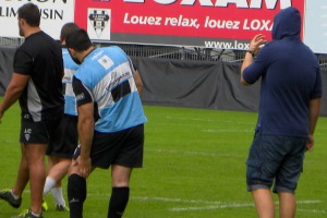Olivier Caisso reste au plus près du groupe du CA Brive malgré son problème médical