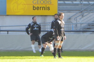 Les avants du CA Brive sont prêts à recevoir le coup d'envoi