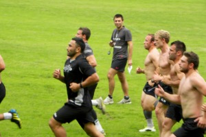 Préparation physique des trois quarts du CA Brive pour la saison 2013-2014