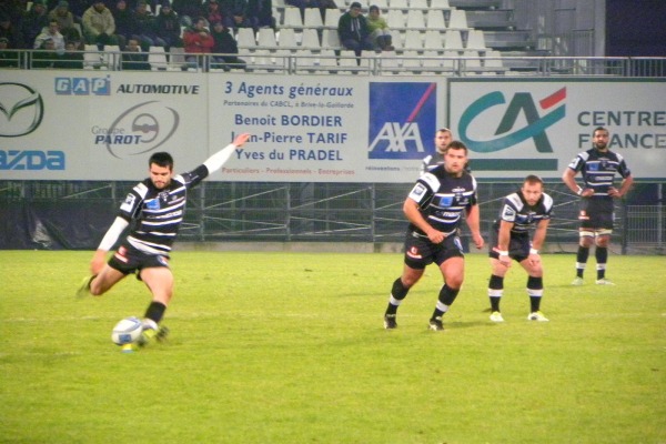 Thomas Laranjeira dans son rôle de buteur pour le CA Brive