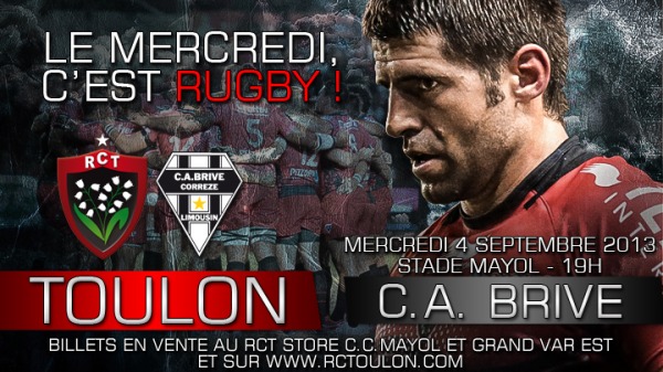 l'affiche du match de Toulon Brive