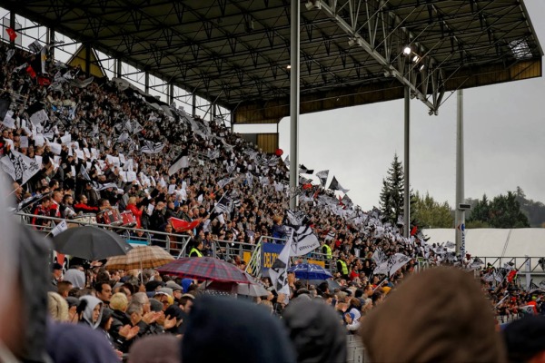 Vue en tribunes pour le match CABrive - Toulouse comptant pour la douxième journée de top 14