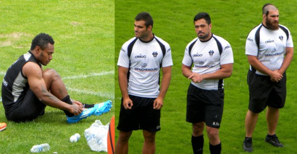Les quatre marqueurs d'essais du CA Brive lors de la victoire 28-7 contre Aurillac en match amical : Benito Masilevu, Gaëtan Germain, Alfie Mafi et Damien Jourdain