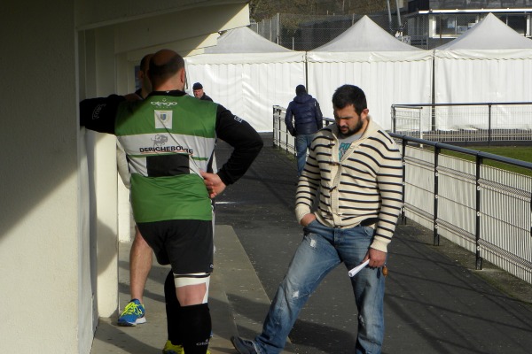 Iuri Natriashvili est venu saluer ses anciers coéquipiers du CA Brive