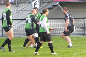 Les joueurs du CA Brive ont effectué leur mise en place avant de partir affronter Newcastle en Amlin Challenge Cup