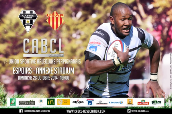 L'affiche du match Espoirs entre le CA Brive et Perpignan