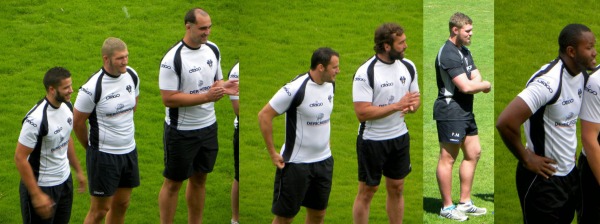 L'ensemble du groupe des deuxièmes lignes qui défendra les couleurs du CA Brive lors de la saison 2014-2015 : Victor Lebas, Olivier Caisso, Russlan Boukerou, Simon Pinet, Arnaud Méla, Peet Marais et Tijuee Uanivi