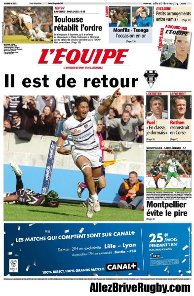 Poutasi Luafutu est de retour au CA Brive, un an après l'avoir quitté à la suite d'une formidable saison en Pro D2