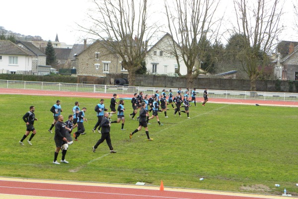 Les joueurs du CA Brive récupèrent après la rude bataille contre Toulon samedi soir