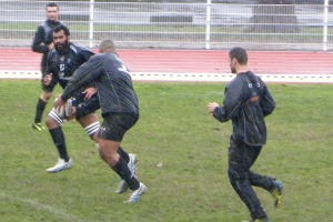 Répétition grandeur nature des enchainements qui seront utilisés par le CA Brive pour battre Toulon samedi soir