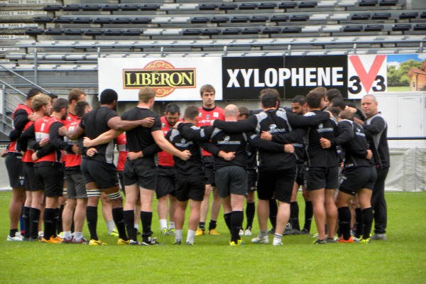 Dernière mise en place de la saison pour les joueurs du CA Brive avant leur match samedi contre Oyonnax