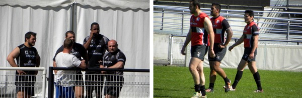 Jamie Noon est passé saluer ses anciens coéquipiers tandis que Daniel Faleafa effectue un test au CA Brive cette semaine