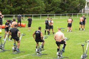 Les ateliers sont diversifiés pour permettre aux joueurs du CA Brive d'être au top de leur condition physique