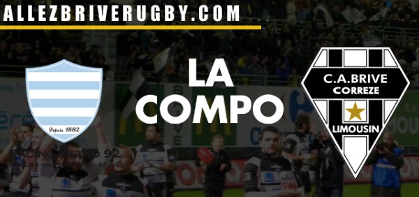La composition du CA Brive pour le déplacement au Racing Métro 92 samedi