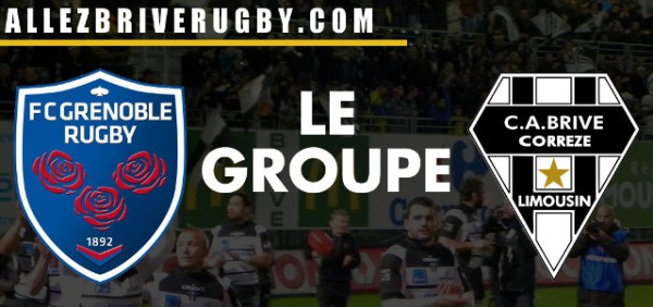 Le groupe de Grenoble pour recevoir le CA Brive ce vendredi soir