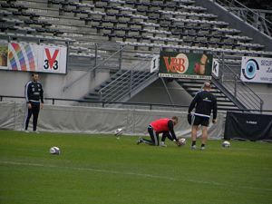 Anderson Neisen et Romain Sola s'entrainent avant le déplacement au Connacht
