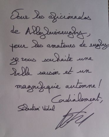 Sebastien Vidal a un mot pour les supporters du CABrive Corrèze Limousin