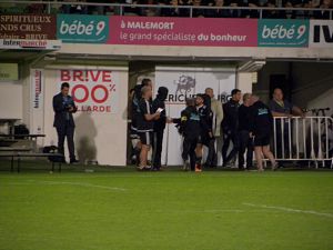 Iribaren sort sous les ovations du stade Amédée Domenech lors de la rencontre entre Brive et Bordeaux