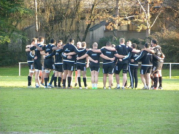 Les joueurs du CA Brive se préparent pour leur dernier match de l'année 2015 qui aura lieu à Castres