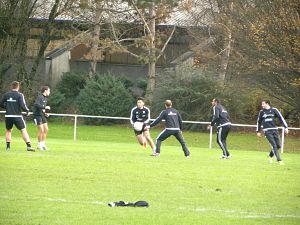 Les 3/4 du CA Brive s'excercent en préparation de la rencontre face à Clermont