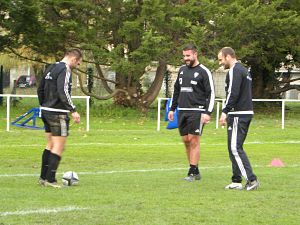 Romain Sola, Arnaud Mignardi et Benjamin Petre ne sont pas mauvais quand il s'agit de jongler avec un ballon de rugby