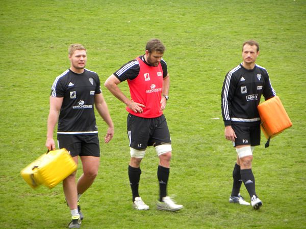 Une partie de la colonie sud-africaine du CA Brive : Peet Marais, Johan Snyman et Petrus Hauman