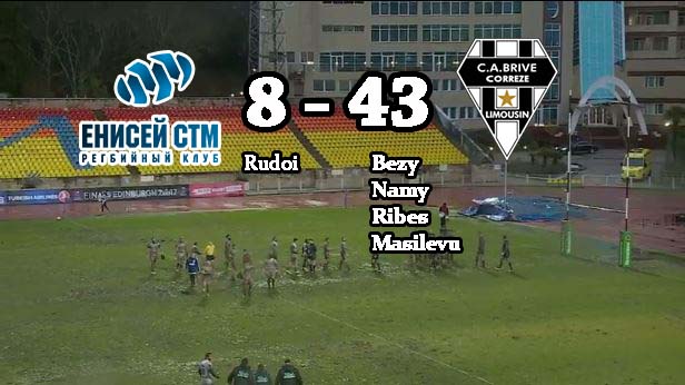 En déplacement à Sotchi, le CA Brive s'impose avec le bonus face à Enisei-STM dans le cadre de la troisième journée de Challenge Cup