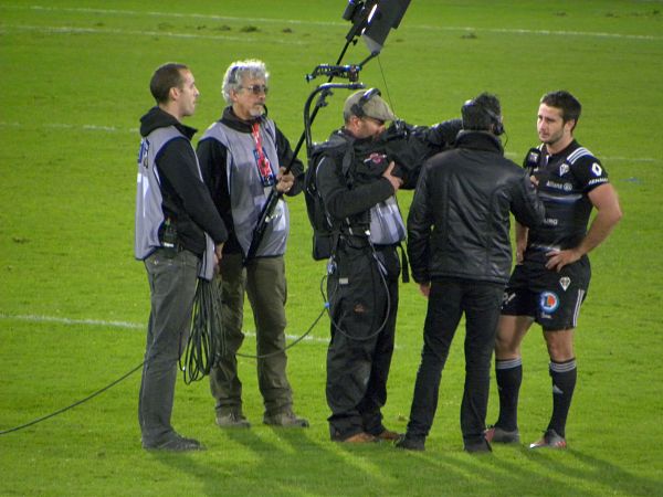 L'ouvreur Nicolas Bezy répond à Rugby+ à l'issue de la victoire du CA Brive face à l'Aviron Bayonnais