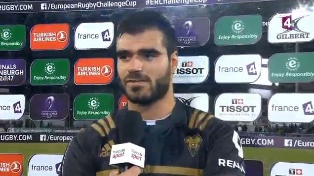 L'arrière et buteur du CA Brive Gaëtan Germain revient sur la victoire de Brive face à Worcester au micro de France 4