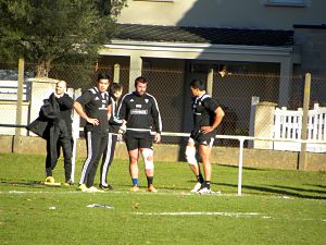 Benjamin Pètre, Poutasi Luafutu et Alfie Mafi, actuellement blessés, ont travaillé physiquement avec les préparateurs physiques du CA Brive