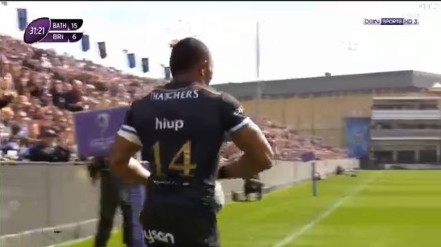 L'ailier de Bath Semesa Rokoduguni a posé beaucoup de problèmes au CA Brive lors du quart de finale de Challenge Cup entre les deux clubs