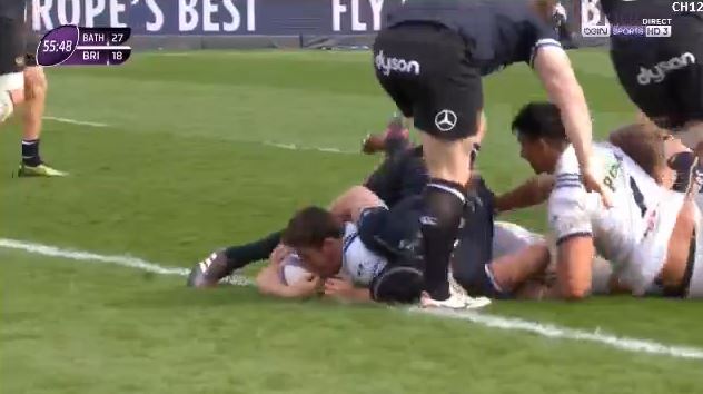 Le troisième ligne du CA Brive, Fabien Sanconnie, inscrit un doublé et relance Brive dans son quart de finale de Challenge Cup sur le terrain de Bath