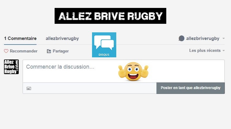 Disqus, le nouveau module de commentaire allezbriverugby