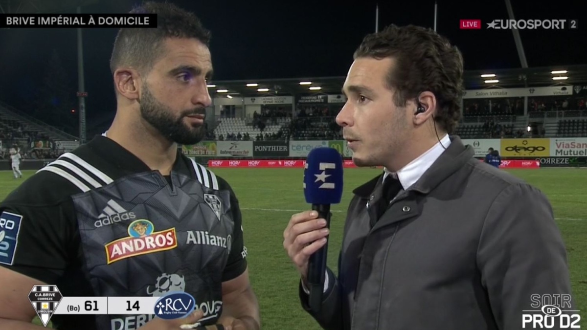 Said Hirèche après la victoire contre Vannes 61 à 7