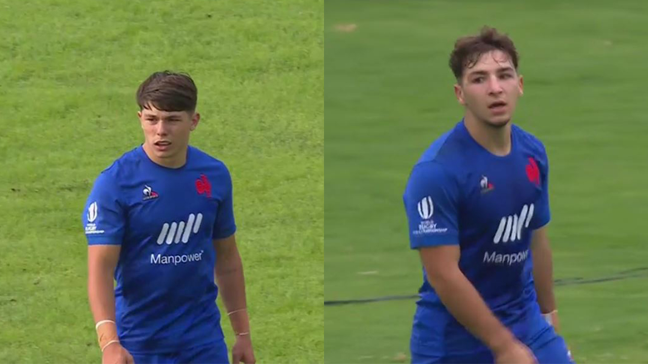 Holder Matisse Verti and Leo Carbonneau substitute for France against New Zealand in the U-20 World Championship